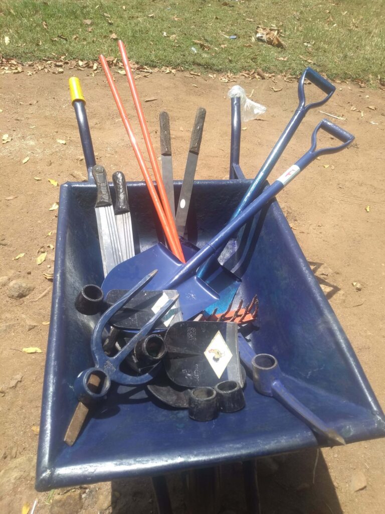 The tools Paul was able to buy with Seeds